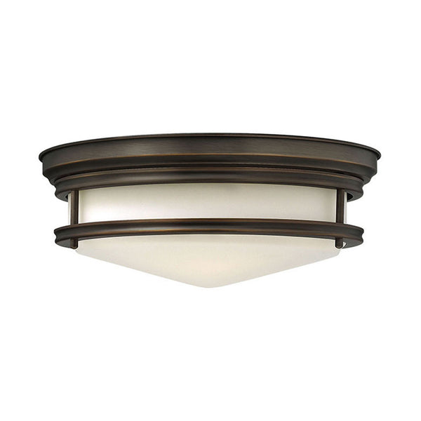 Hadley Large 3 Light Flush Ceiling Mount by Hinkley in Oil Rubbed Bronze