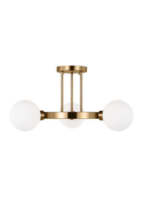 Clybourn 3 Light Semi-Flush Ceiling Mount by Visual Comfort Studio
