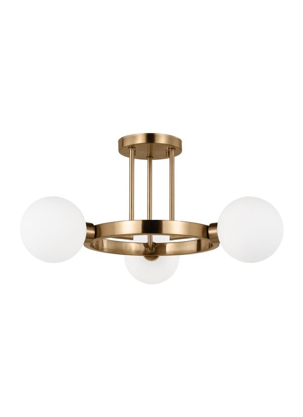 Clybourn 3 Light Semi-Flush Ceiling Mount by Visual Comfort Studio
