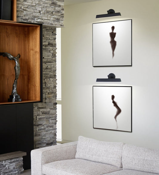 Arti Medium Picture Wall Light by Hinkley in a styled interior