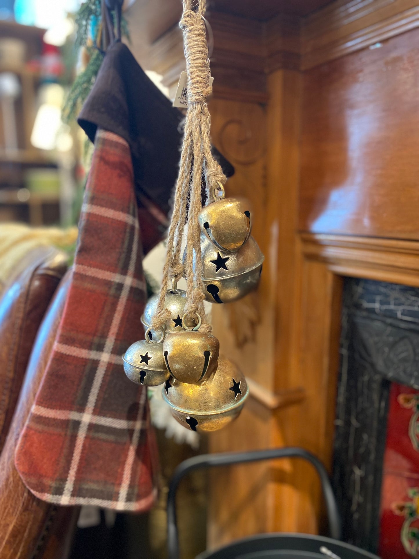 Gold & Silver Sleigh Bells - Hanging Cluster