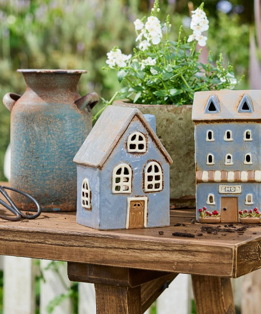 Devon Arch Window Tea Light Cottage Cornflower