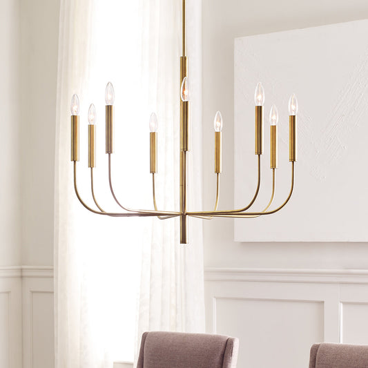 Brianna 9 Light Chandelier by Visual Comfort in a styled interior