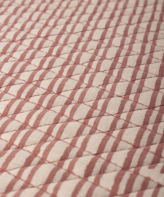 Striped Red Quilted Placemat - Single