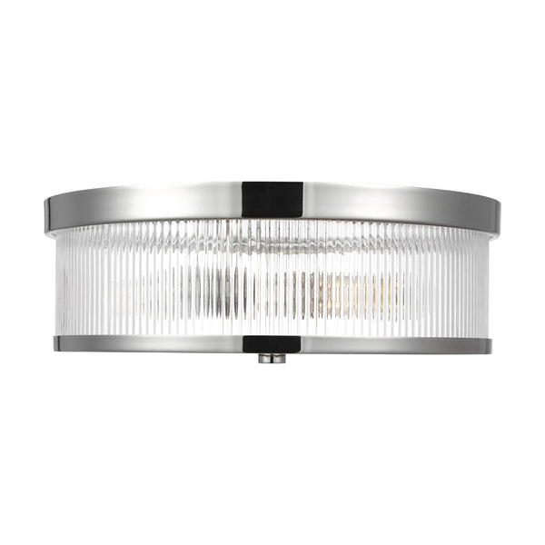 Geneva 2 Light Flush Ceiling Mount by Visual Comfort in Polished Nickel