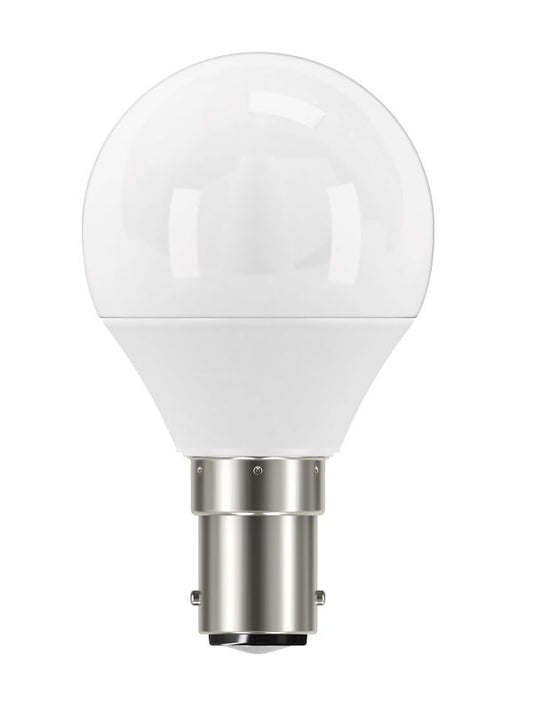 GE 5.6W LED Lustre Fancy Round Globe