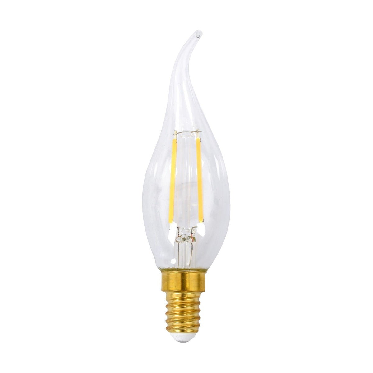 LED Candle Light Bulb - E14 Flame Tip 4.8W Clear Dimmable
