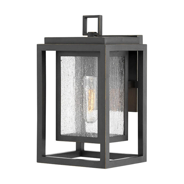 Republic Small Exterior Wall Lantern by Hinkley in Oil Rubbed Bronze