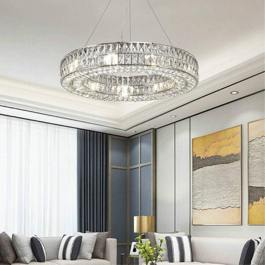 Rondelle 6 Light Crystal Pendant