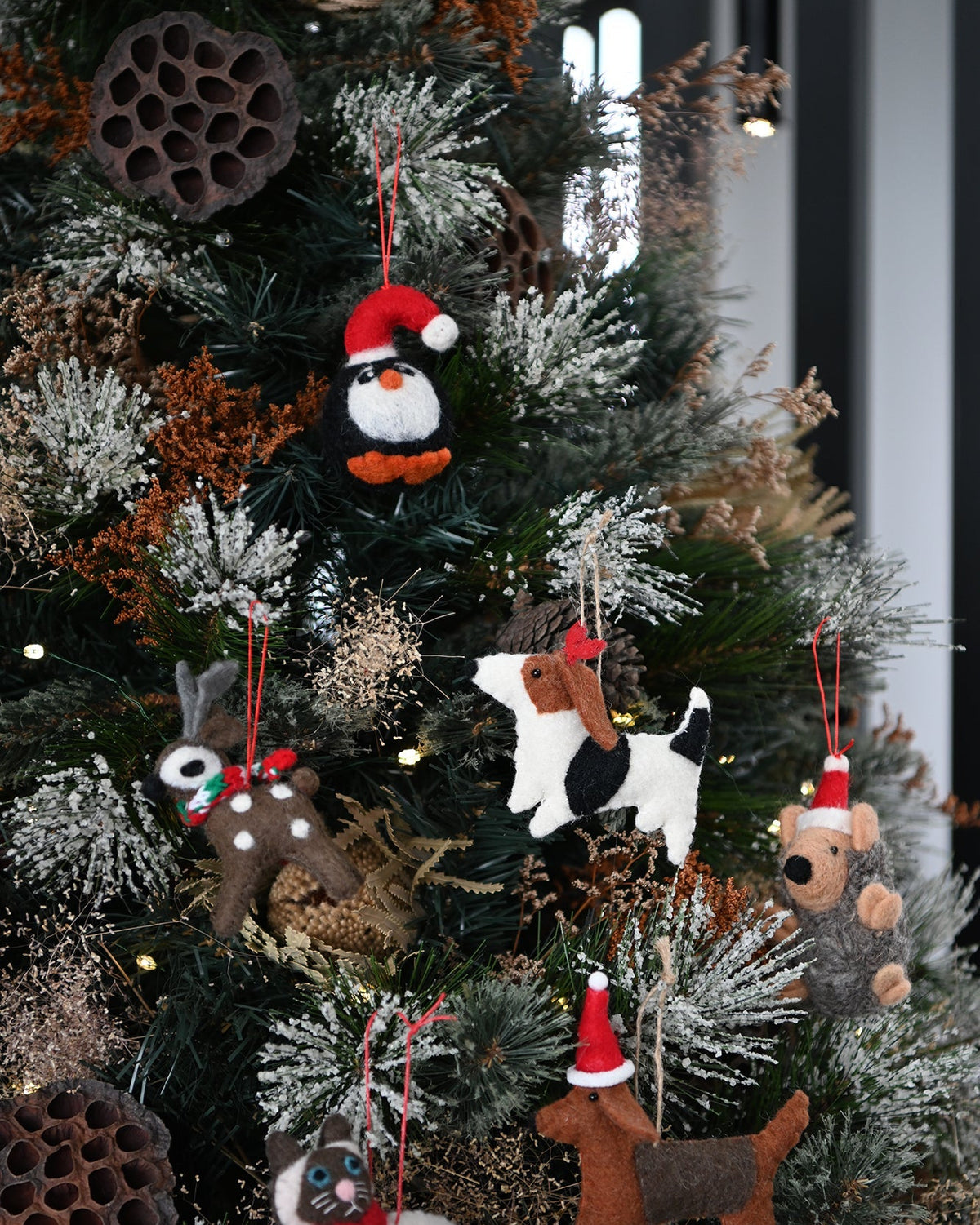 Felt Christmas Decoration Hanging Dog - Spot