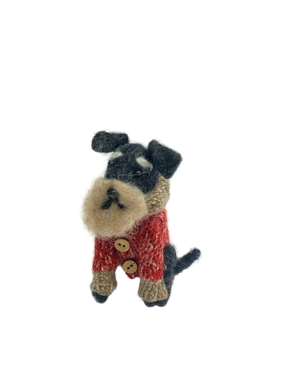 Felt Christmas Decoration Sitting Dog - Dexter