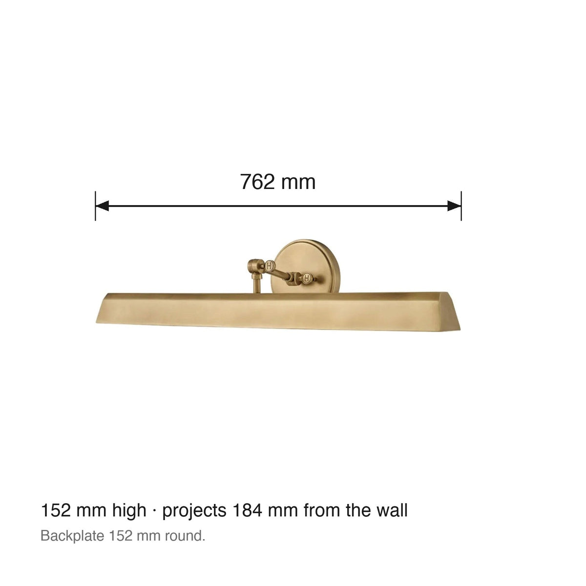 Arti Large Picture Light by Hinkley dimensions in millimetres