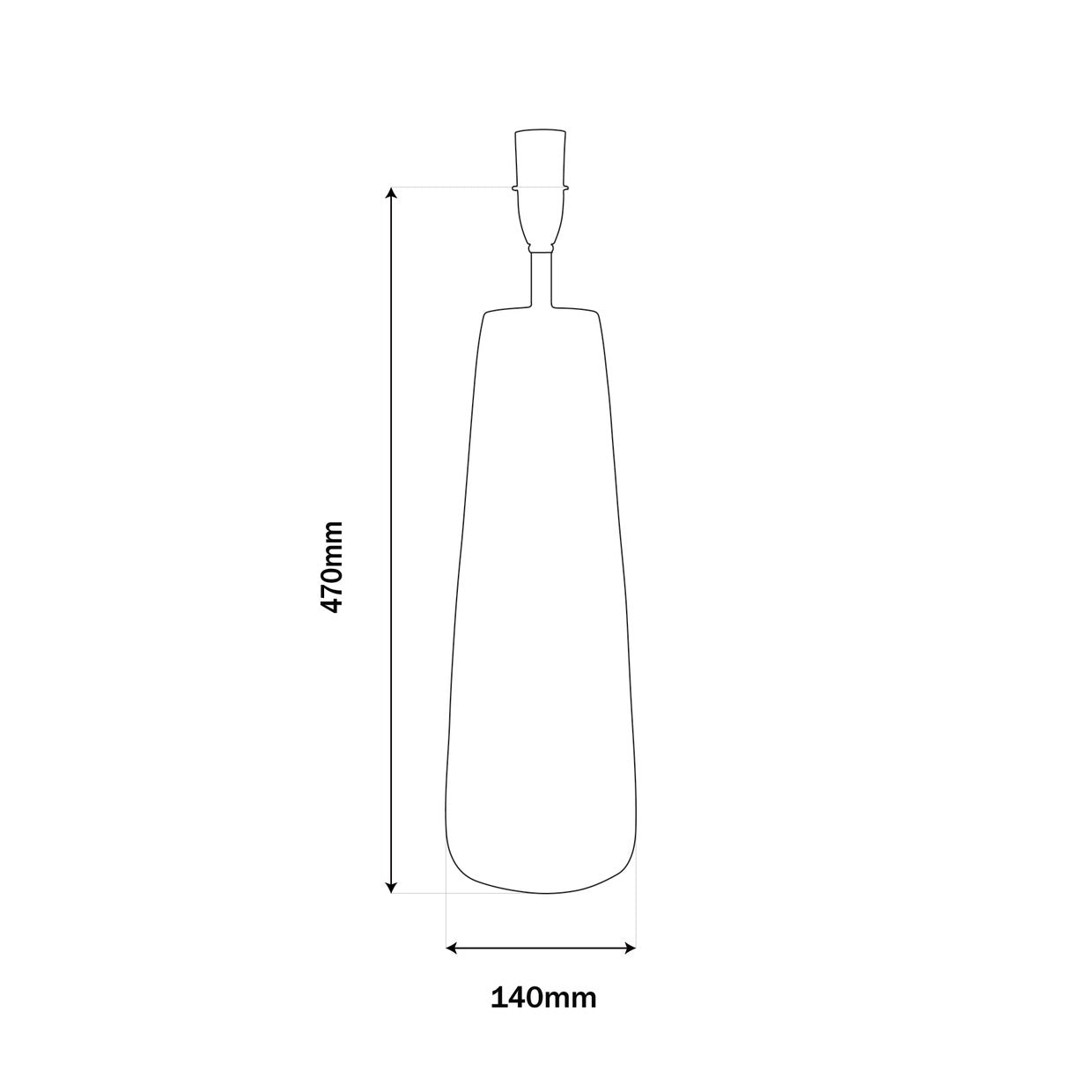 Luggate Tapered Table Lamp Base