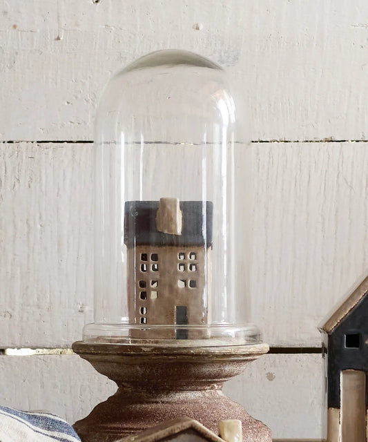 Saint Malo Tea Light House Blue Roof