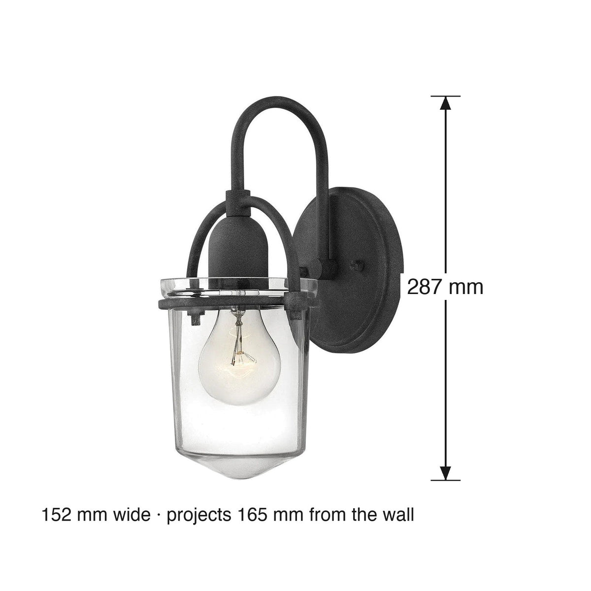 Clancy Wall Sconce by Hinkley dimensions in millimetres