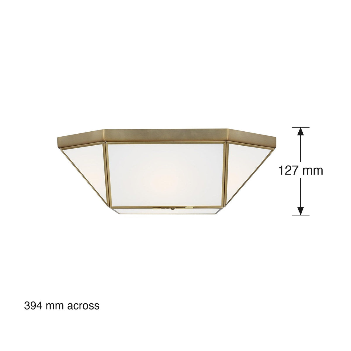 Morrison 2 Light Semi-Flush Ceiling Mount by Visual Comfort dimensions in millimetres