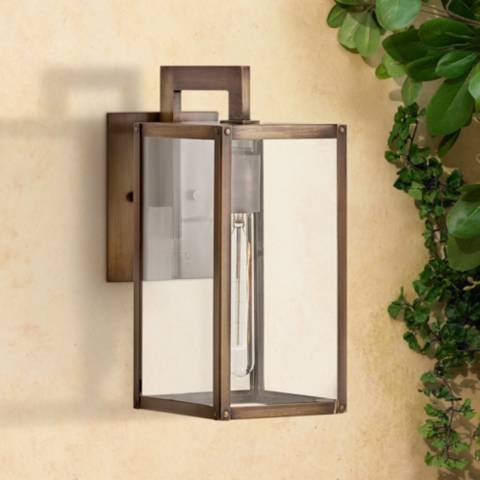 Max Small Exterior Lantern by Hinkley on a home exterior