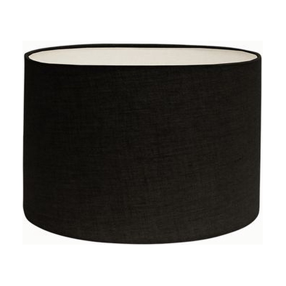 28cm Drum Lampshade - Black Linen