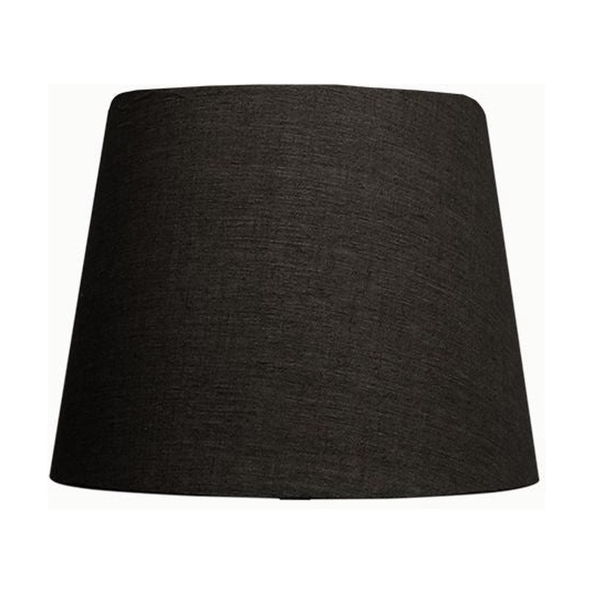 20cm Tapered Drum Lampshade - Black Linen