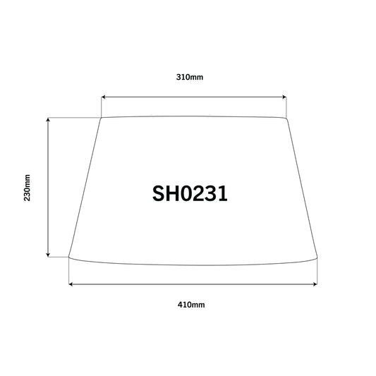 Raw Linen Tapered Drum 41cm Lampshade