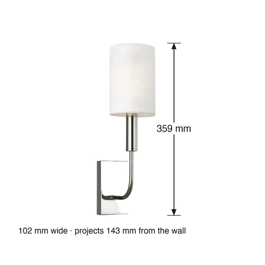 Brianna Single Wall Sconce by Visual Comfort dimensions in millimetres