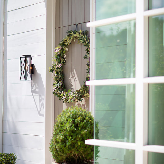 Brixton Exterior Wall Lantern by Hinkley on a home exterior