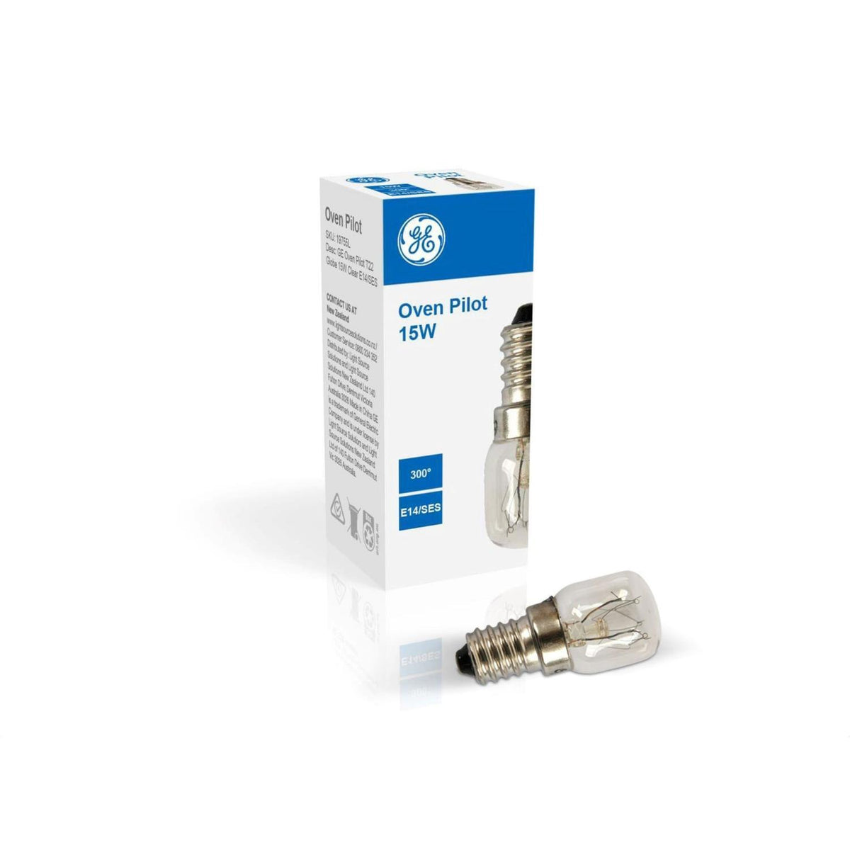 Incandescent Pygmy Oven Light Bulb - E14 Pilot 15W Dimmable