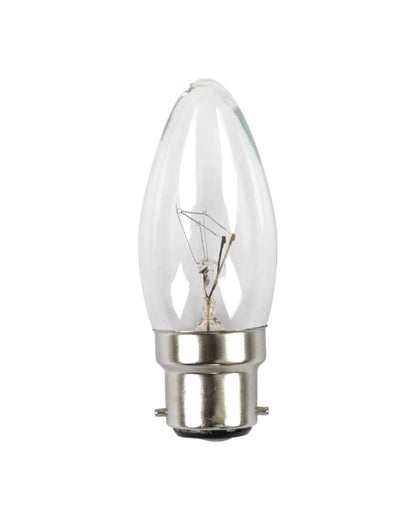 Incandescent Candle Light Bulb - B22 25W Clear Dimmable