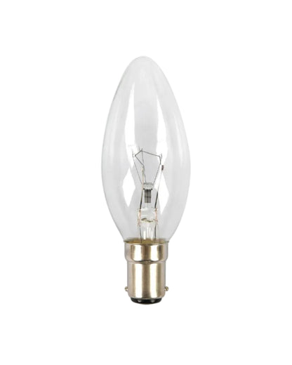 Incandescent Candle Light Bulb - B15 60W Clear Dimmable