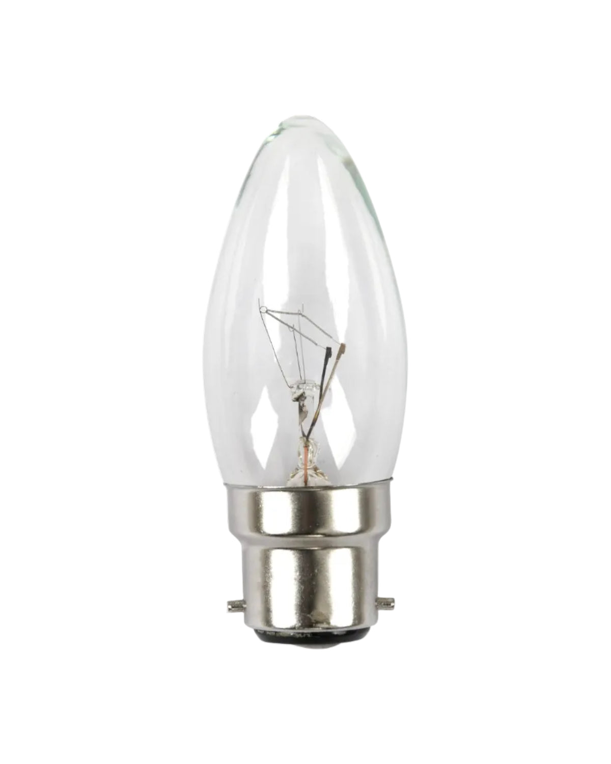 Incandescent Candle Light Bulb - B22 60W Clear Dimmable