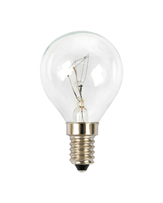 Incandescent Junior Light Bulb - E14 Fancy Round 25W Clear Dimmable