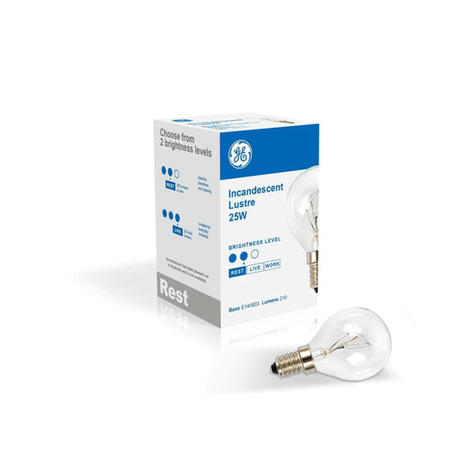 Incandescent Junior Light Bulb - E14 Fancy Round 25W Clear Dimmable