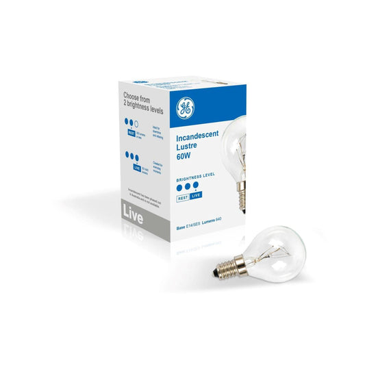 Incandescent Junior Light Bulb - E14 Fancy Round 60W Clear Dimmable