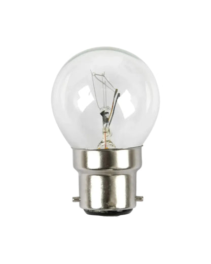 Incandescent Junior Light Bulb - B22 Fancy Round 60W Clear Dimmable
