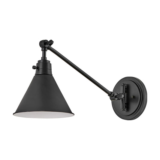 Arti Swing-Arm Metal Wall Sconce by Hinkley in Black