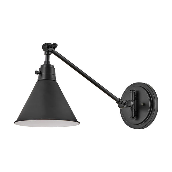 Arti Swing-Arm Metal Wall Sconce by Hinkley in Black