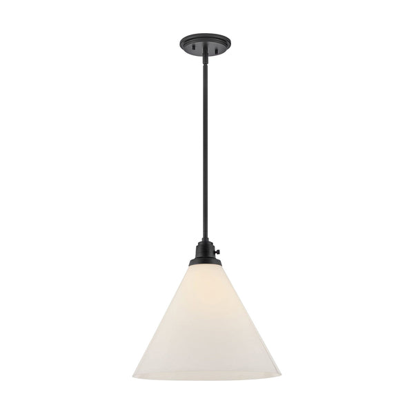 Arti Large Pendant by Hinkley in Cased Opal glass with Black