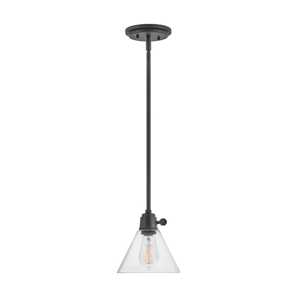Arti Small Pendant by Hinkley in Clear Glass with Black