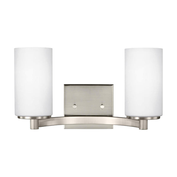 Hettinger 2 Light Wall Bracket by Visual Comfort in Brushed Nickel