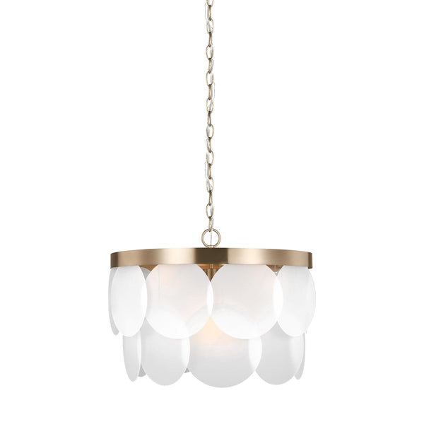 Mellita Medium 6 Light Chandelier by Visual Comfort in Satin Brass