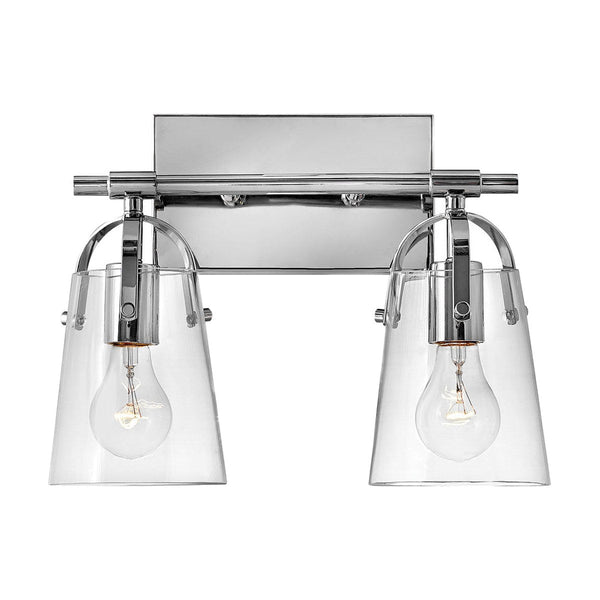 Foster 2 Light Wall Bracket by Hinkley in Chrome