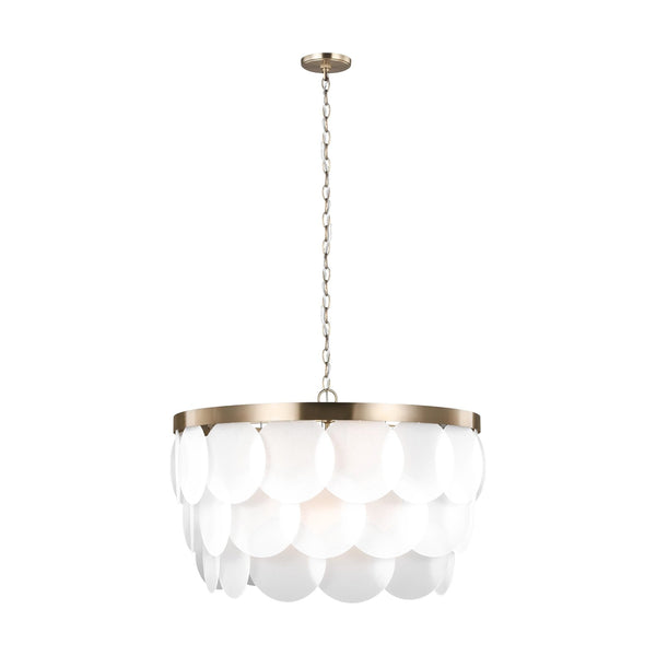 Mellita Large 8 Light Chandelier by Visual Comfort in Satin Brass