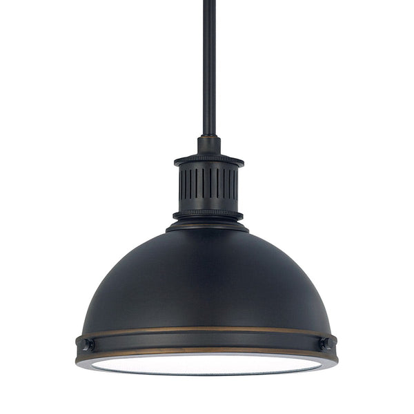 Pratt Street Single Metal Pendant by Visual Comfort in Autumn Bronze