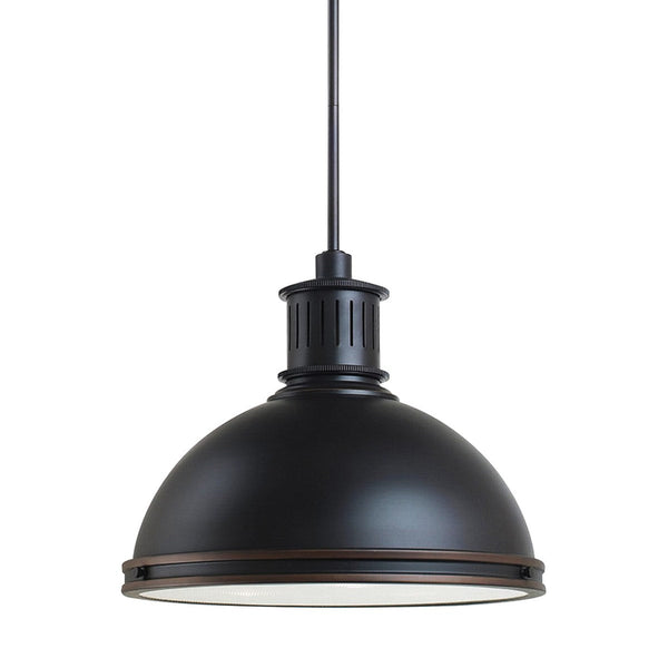 Pratt Street 3 Light Metal Pendant by Visual Comfort in Autumn Bronze