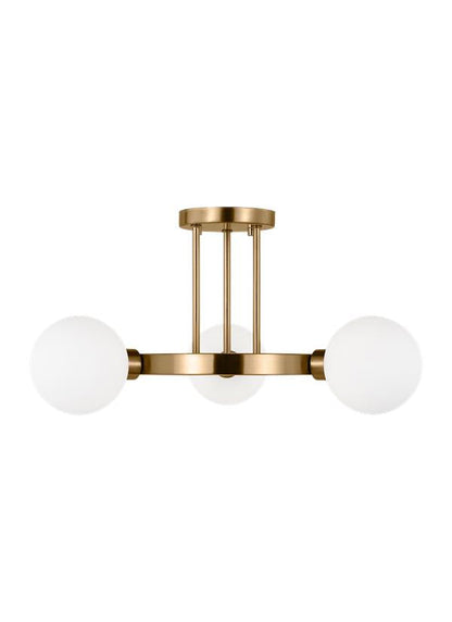 Clybourn 3 Light Semi-Flush Ceiling Mount by Visual Comfort Studio