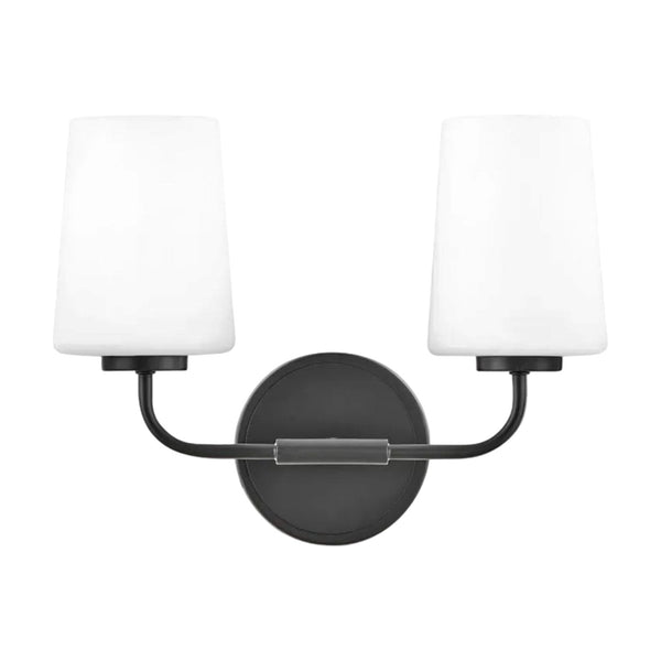 Kline 2 Light Wall Sconce by Lark in Black