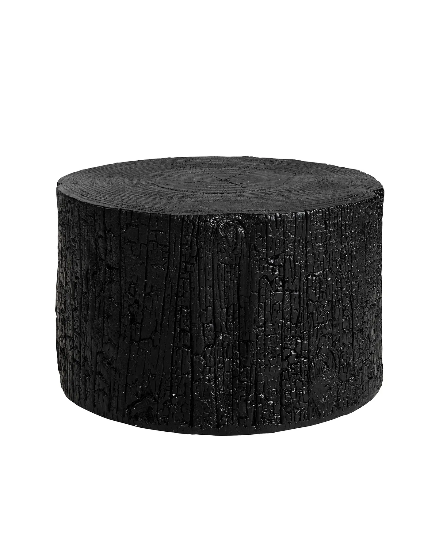 Black Log Side Table