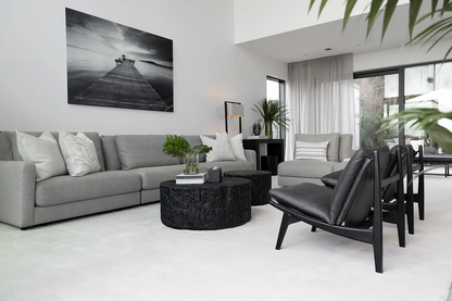 Black Log Side Table