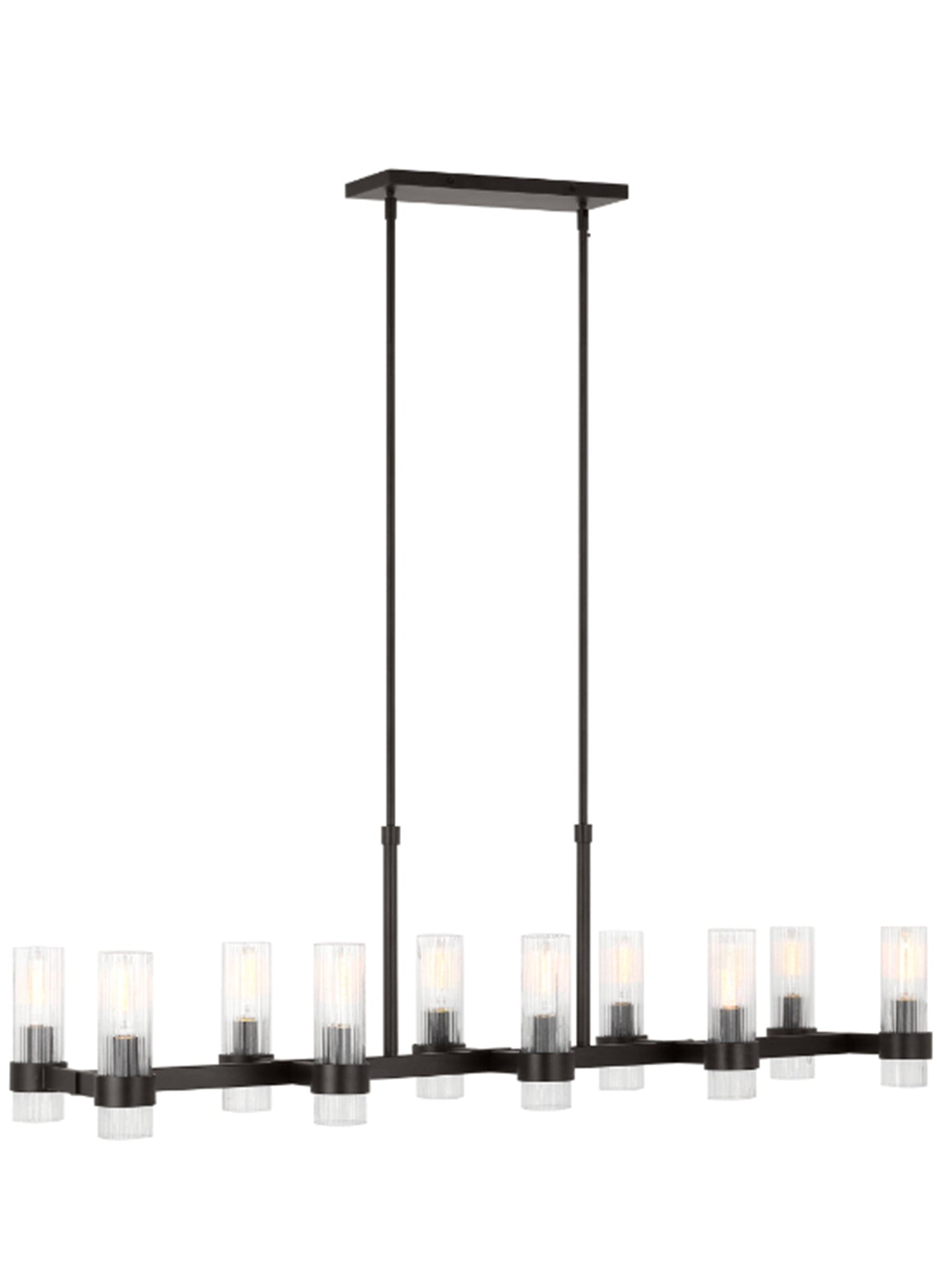 Geneva 10 Light Linear Chandelier by Visual Comfort Studio
