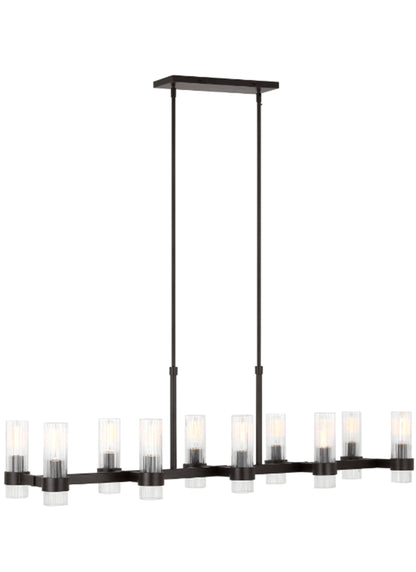 Geneva 10 Light Linear Chandelier by Visual Comfort Studio